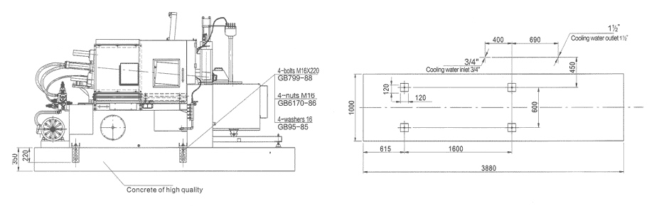 installation of 66tons/660kN Hot Chamber Die Casting Machine